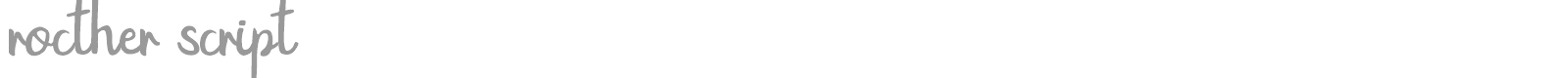 Rocther Script font preview